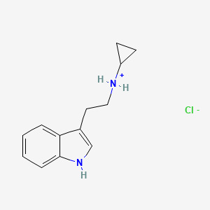 molecular formula C13H17ClN2 B14638353 N-Cyclopropyltryptamine hydrochloride CAS No. 55330-17-1