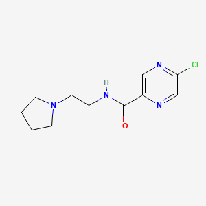 molecular formula C11H15ClN4O B1463836 5-Chloro-N-(2-pyrrolidin-1-ylethyl)pyrazine-2-carboxamide CAS No. 1160264-34-5