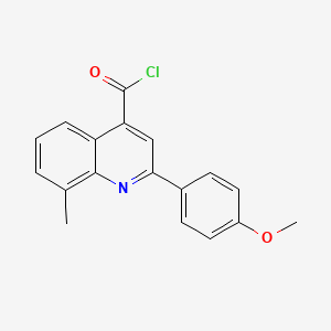 molecular formula C18H14ClNO2 B1463839 2-(4-Methoxyphenyl)-8-methylquinoline-4-carbonyl chloride CAS No. 1160254-43-2