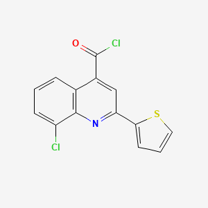 molecular formula C14H7Cl2NOS B1463841 8-Chloro-2-(2-thienyl)quinoline-4-carbonyl chloride CAS No. 1160256-77-8