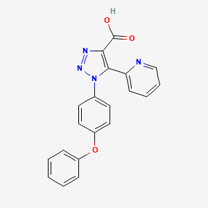 molecular formula C20H14N4O3 B1463845 1-(4-phenoxyphenyl)-5-(pyridin-2-yl)-1H-1,2,3-triazole-4-carboxylic acid CAS No. 1326857-95-7