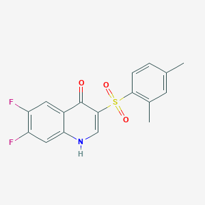 molecular formula C17H13F2NO3S B1463846 3-(2,4-Dimethylbenzenesulfonyl)-6,7-difluoro-1,4-dihydroquinolin-4-one CAS No. 1325304-15-1