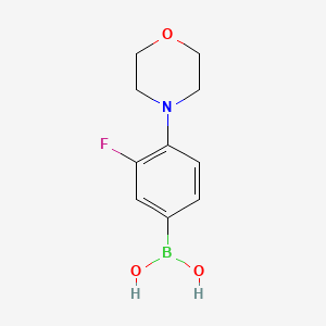 molecular formula C10H13BFNO3 B1463857 3-氟-4-吗啉苯硼酸 CAS No. 279262-09-8