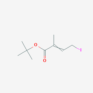 molecular formula C9H15IO2 B14638617 tert-Butyl 4-iodo-2-methylbut-2-enoate CAS No. 53689-87-5