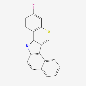molecular formula C19H10FNS B14638636 Benzo(e)(1)benzothiopyrano(4,3-b)indole, 3-fluoro- CAS No. 52831-56-8