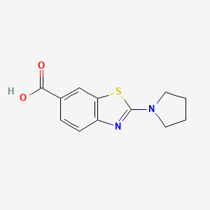 molecular formula C12H12N2O2S B1463866 2-(Pyrrolidin-1-yl)benzo[d]thiazole-6-carboxylic acid CAS No. 1282986-51-9