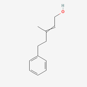 molecular formula C12H16O B14638662 3-Methyl-5-phenylpent-2-en-1-ol 
