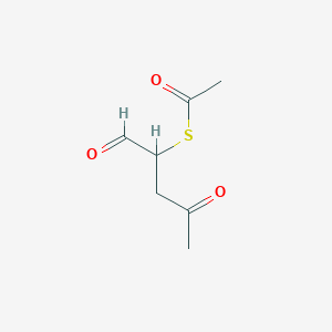 molecular formula C7H10O3S B14638703 S-(1,4-Dioxopentan-2-yl) ethanethioate CAS No. 56722-55-5