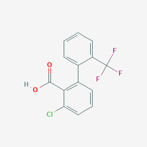 molecular formula C14H8ClF3O2 B1463872 6-Chloro-2-(2-trifluoromethylphenyl)benzoic acid CAS No. 1261786-21-3