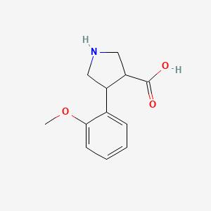 molecular formula C12H15NO3 B1463874 4-(2-Methoxyphenyl)pyrrolidine-3-carboxylic acid CAS No. 1047654-84-1