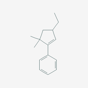 molecular formula C15H20 B14638790 (3-Ethyl-5,5-dimethylcyclopent-1-en-1-yl)benzene CAS No. 54007-92-0