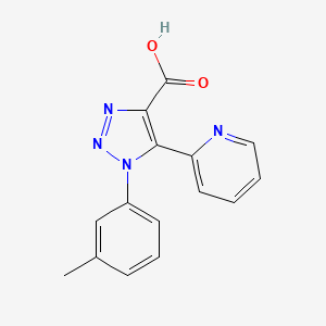 molecular formula C15H12N4O2 B1463880 1-(3-methylphenyl)-5-(pyridin-2-yl)-1H-1,2,3-triazole-4-carboxylic acid CAS No. 1326911-73-2