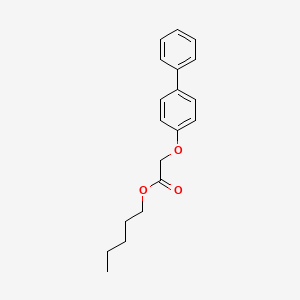 molecular formula C19H22O3 B14638811 Pentyl [([1,1'-biphenyl]-4-yl)oxy]acetate CAS No. 54334-80-4