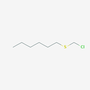 molecular formula C7H15ClS B14638842 Hexane, 1-[(chloromethyl)thio]- CAS No. 56289-35-1