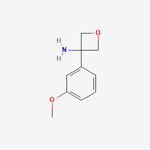 molecular formula C10H14ClNO2 B1463887 3-(3-Methoxyphenyl)oxetan-3-amine CAS No. 1332920-67-8