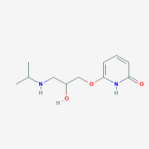 molecular formula C11H18N2O3 B14638983 6-{2-Hydroxy-3-[(propan-2-yl)amino]propoxy}pyridin-2(1H)-one CAS No. 54127-55-8