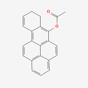 molecular formula C22H16O2 B14638994 Benzo(a)pyren-6-ol, 7,8-dihydro-, acetate CAS No. 56288-58-5