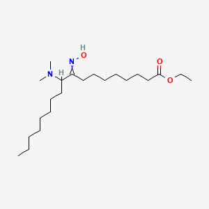 molecular formula C22H44N2O3 B14639004 Ethyl 10-(dimethylamino)-9-(hydroxyimino)octadecanoate CAS No. 54389-91-2