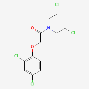 molecular formula C12H13Cl4NO2 B14639083 N,N-Bis(2-chloroethyl)-2-(2,4-dichlorophenoxy)acetamide CAS No. 54139-56-9