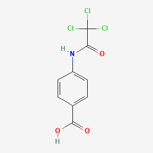 molecular formula C9H6Cl3NO3 B14639114 Benzoic acid, 4-[(trichloroacetyl)amino]- CAS No. 56177-40-3
