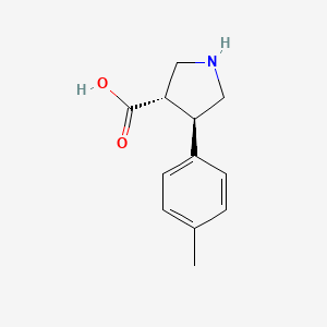 molecular formula C12H15NO2 B1463912 (3S,4R)-4-p-Tolylpyrrolidine-3-carboxylic acid CAS No. 1049976-10-4