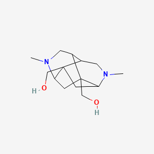 molecular formula C14H24N2O2 B1463917 Octahydro-2,6-dimethyl-3,8:4,7-dimethano-2,6-naphthyridine-4,8-dimethanol CAS No. 64119-88-6