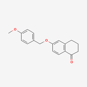 molecular formula C18H18O3 B1463924 6-(4-甲氧基苯甲氧基)-3,4-二氢-2H-萘-1-酮 CAS No. 139149-06-7