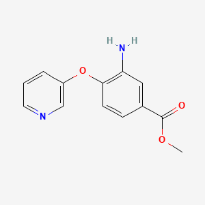 molecular formula C13H12N2O3 B1463933 Methyl 3-amino-4-(3-pyridyloxy)benzoate CAS No. 190848-30-7