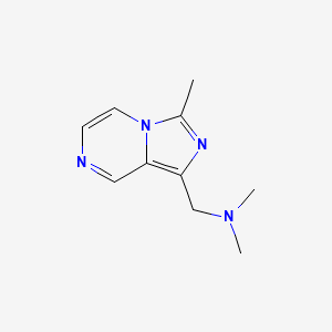 molecular formula C10H14N4 B14639389 N,N-dimethyl-1-(3-methylimidazo[1,5-a]pyrazin-1-yl)methanamine CAS No. 56481-34-6
