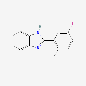 molecular formula C14H11FN2 B1463943 2-(5-fluoro-2-methylphenyl)-1H-1,3-benzodiazole CAS No. 1021397-45-4