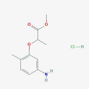 molecular formula C11H16ClNO3 B1463944 Methyl 2-(5-amino-2-methylphenoxy)propanoate hydrochloride CAS No. 1333744-17-4