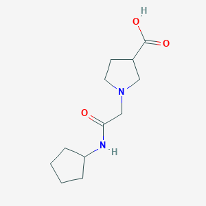 1-[(Cyclopentylcarbamoyl)methyl]pyrrolidine-3-carboxylic acid