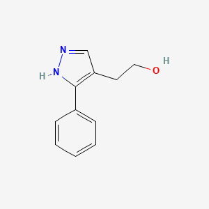 molecular formula C11H12N2O B1463953 2-(3-phenyl-1H-pyrazol-4-yl)ethan-1-ol CAS No. 2092039-54-6