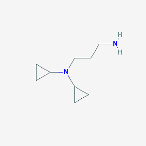 molecular formula C9H18N2 B1463954 N1,N1-dicyclopropylpropane-1,3-diamine CAS No. 2098117-70-3