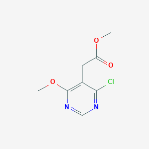 molecular formula C8H9ClN2O3 B1463957 2-(4-氯-6-甲氧基嘧啶-5-基)乙酸甲酯 CAS No. 171096-34-7
