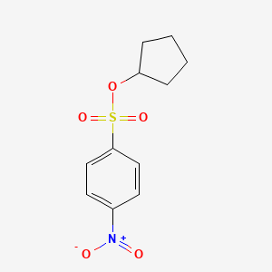 molecular formula C11H13NO5S B14639570 Cyclopentyl 4-nitrobenzene-1-sulfonate CAS No. 55215-10-6