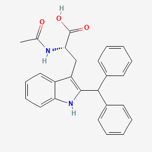 molecular formula C26H24N2O3 B14639577 N-Acetyl-2-(diphenylmethyl)tryptophan CAS No. 53924-42-8