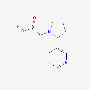2-(2-(Pyridin-3-yl)pyrrolidin-1-yl)acetic acid