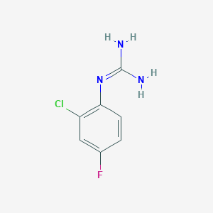molecular formula C7H7ClFN3 B1463962 1-(2-Chloro-4-fluorophenyl)guanidine CAS No. 896720-31-3