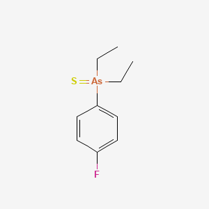 molecular formula C10H14AsFS B14639642 Diethyl(4-fluorophenyl)sulfanylidene-lambda~5~-arsane CAS No. 54926-20-4