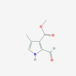 molecular formula C8H9NO3 B14639658 Methyl 2-formyl-4-methyl-1H-pyrrole-3-carboxylate CAS No. 52459-25-3
