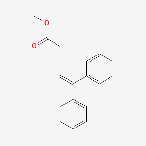 molecular formula C20H22O2 B14639659 Methyl 3,3-dimethyl-5,5-diphenylpent-4-enoate CAS No. 56405-97-1