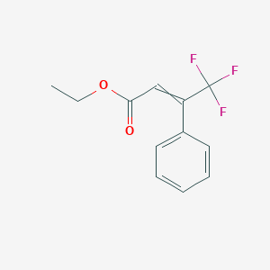 molecular formula C12H11F3O2 B1463974 Ethyl 4,4,4-trifluoro-3-phenylbut-2-enoate CAS No. 10075-06-6