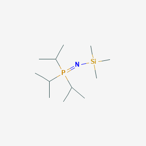 molecular formula C12H30NPSi B14639792 Silanamine, 1,1,1-trimethyl-N-[tris(1-methylethyl)phosphoranylidene]- CAS No. 53561-52-7