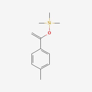 molecular formula C12H18OSi B14639816 Trimethyl{[1-(4-methylphenyl)ethenyl]oxy}silane CAS No. 54731-27-0