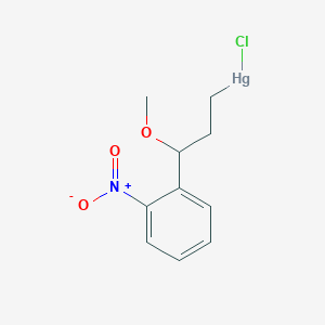 molecular formula C10H12ClHgNO3 B14639985 Chloro[3-methoxy-3-(2-nitrophenyl)propyl]mercury CAS No. 53720-11-9
