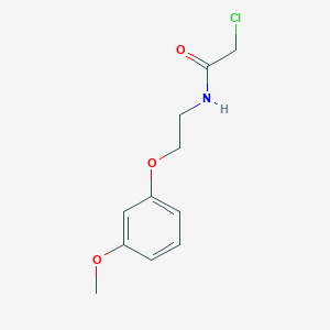 molecular formula C11H14ClNO3 B1464001 2-chloro-N-[2-(3-methoxyphenoxy)ethyl]acetamide CAS No. 1226115-30-5