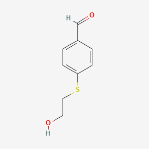 molecular formula C9H10O2S B14640041 4-[(2-Hydroxyethyl)sulfanyl]benzaldehyde CAS No. 53606-34-1