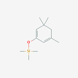 molecular formula C12H22OSi B14640044 Silane, trimethyl[(3,3,5-trimethyl-1,5-cyclohexadien-1-yl)oxy]- CAS No. 54781-28-1