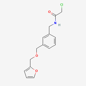 molecular formula C15H16ClNO3 B1464007 2-chloro-N-({3-[(furan-2-ylmethoxy)methyl]phenyl}methyl)acetamide CAS No. 1306606-27-8